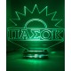 LED Φωτιστικό Χαραγμένο Plexiglass Με Σχέδιο ΠΑΣΟΚ Με Διακόπτη ON/OFF Plexi