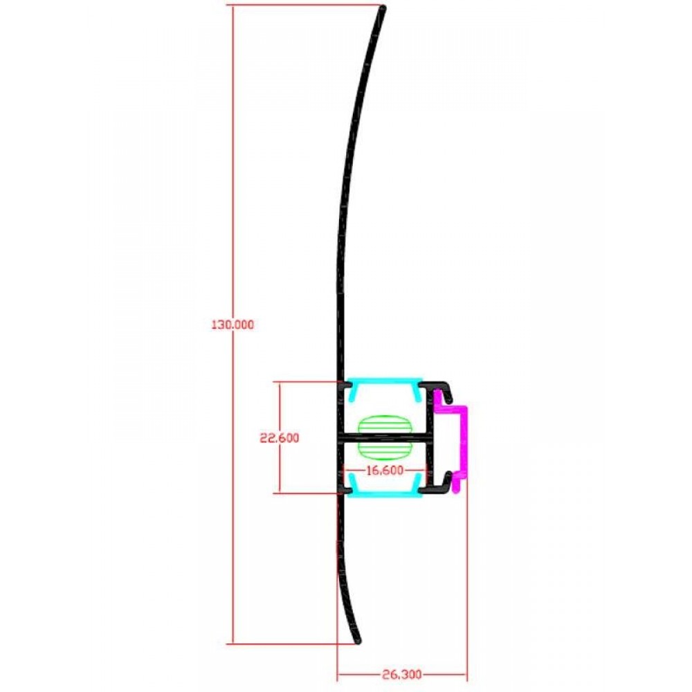 Προφίλ Αλουμινίου Απλίκα