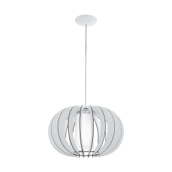 Κρεμαστό Φωτιστικό Με Ξύλο Σε Λευκό ø40cm 1x 60W E27 STELLATO Eglo