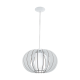 Κρεμαστό Φωτιστικό Με Ξύλο Σε Λευκό ø40cm 1x 60W E27 STELLATO Eglo
