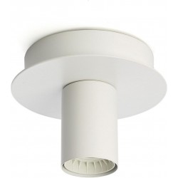 Πλαφονιέρα Μεταλλική Σε Λευκό Ματ Χρώμα ø12cm 1x 60W E27 - Perenz