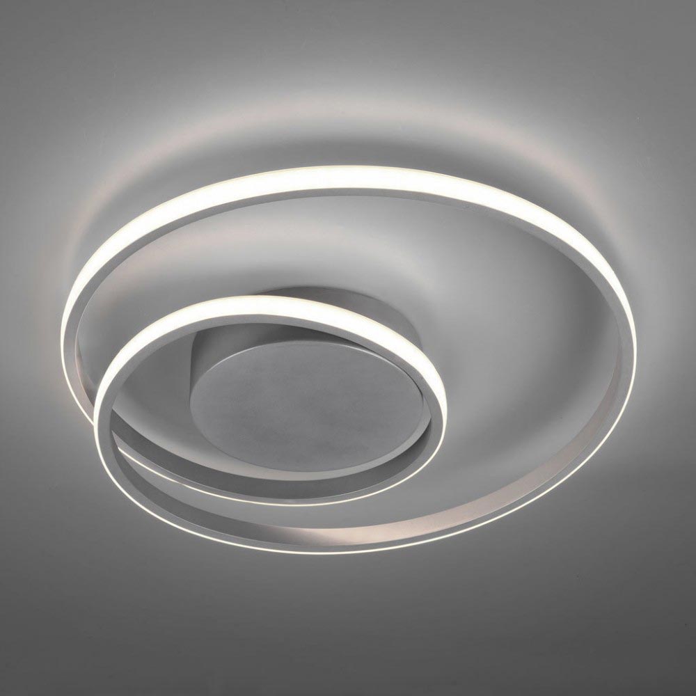 LED Πλαφονιέρα Μεταλλική Γκρι Τιτάνιο ø39cm 22W ZIBAL - RL