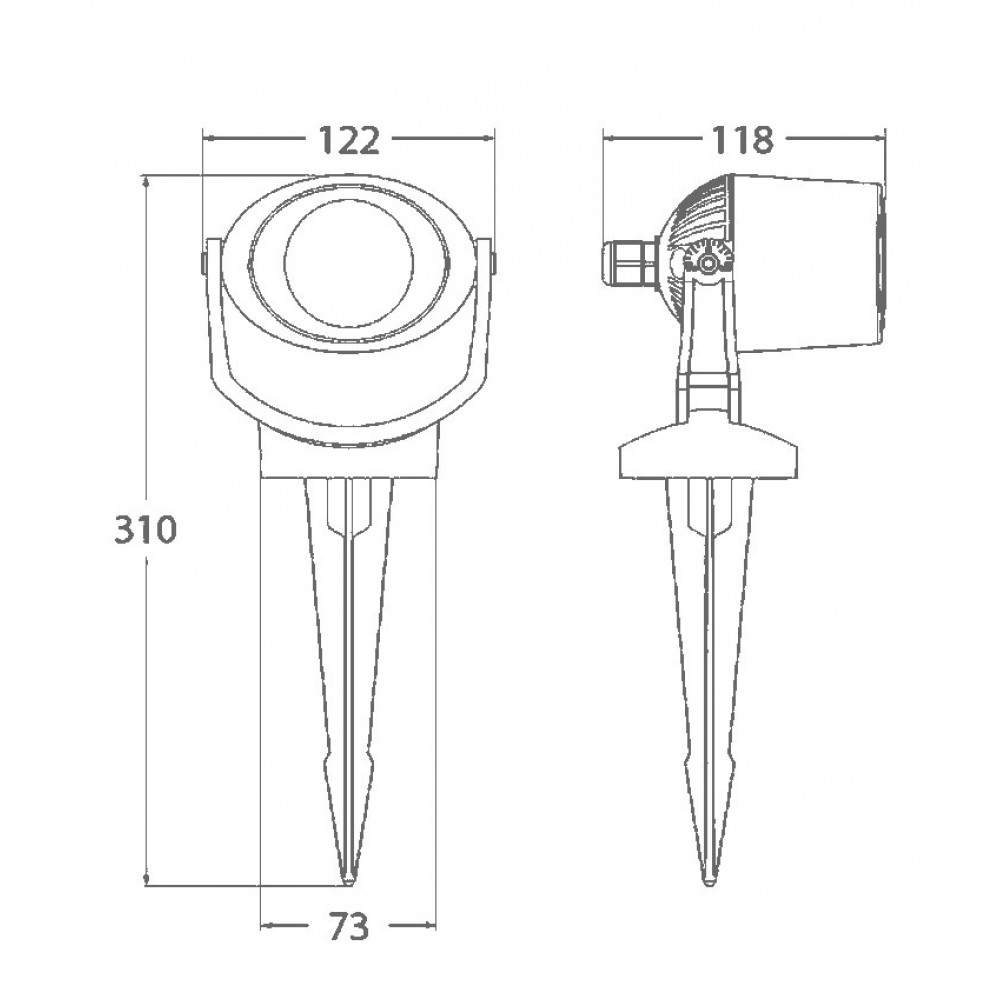Φωτιστικό Δαπέδου Μπηχτό Από Ρητίνη Μαύρο 1X GU10 3.5W CCT IP66 MINITOMMY-EL FUMAGALLI