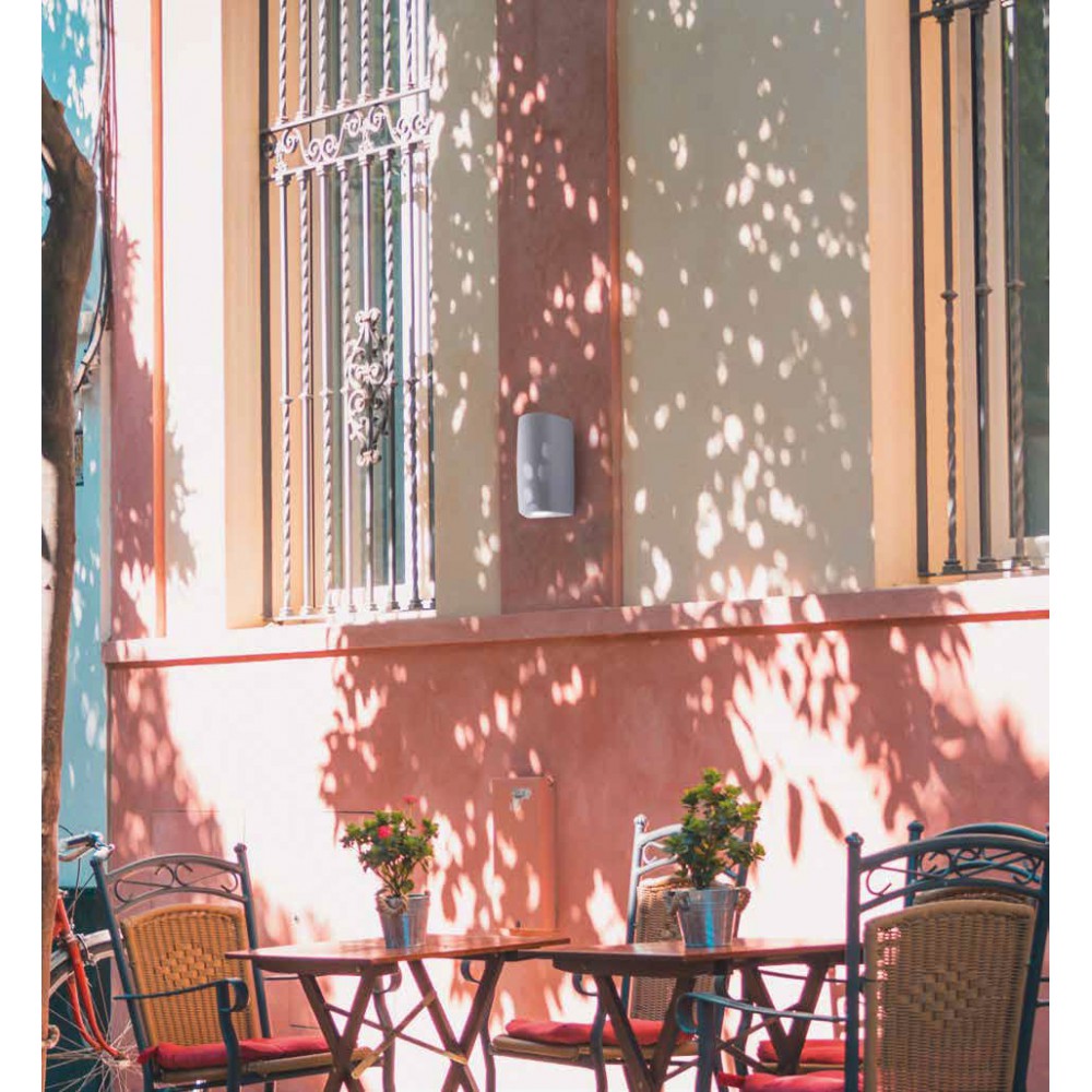 Απλίκα Εξωτερικού Χώρου Από Ρητίνη Γκρι Up-Down LED 2 X 3,5W GU10 IP55 - MARTA 90 FUMAGALLI