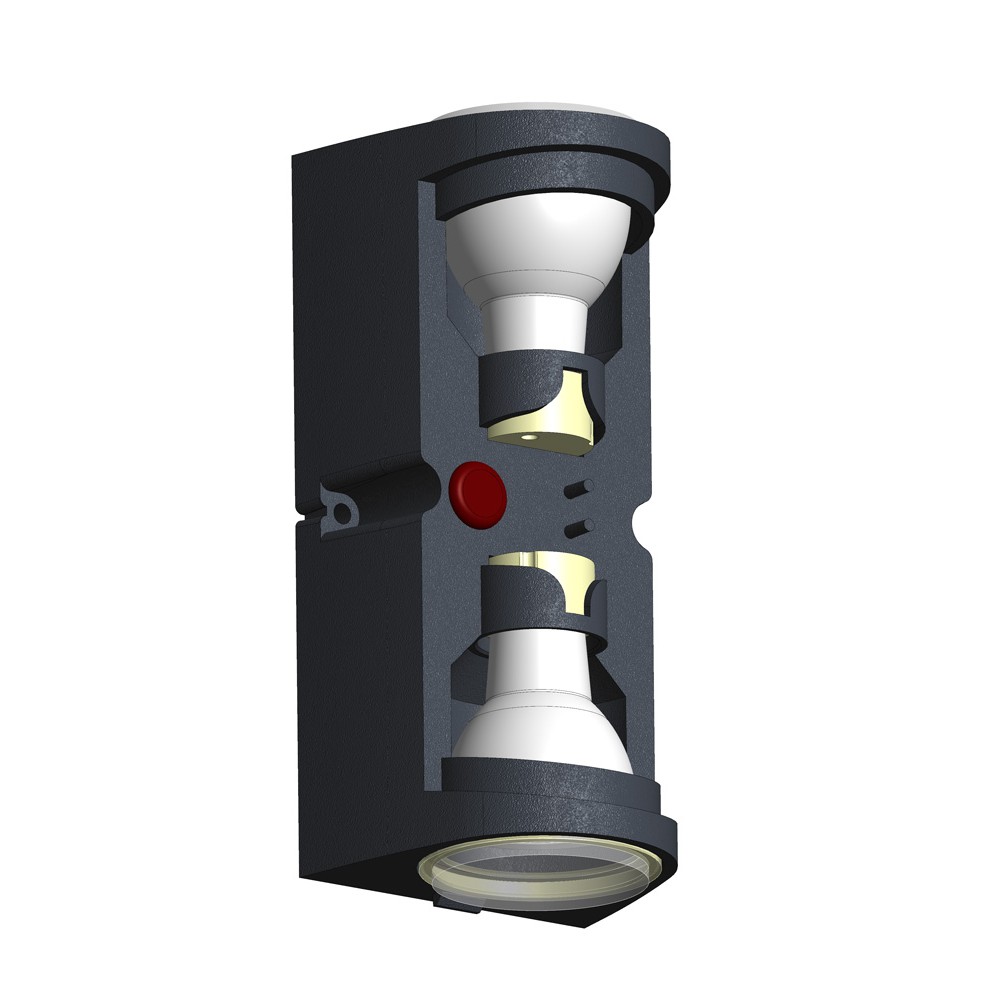 Απλίκα Εξωτερικού Χώρου Από Ρητίνη Λευκή Up-Down LED 2 X 3,5W GU10 IP55 - MARTA 90 FUMAGALLI