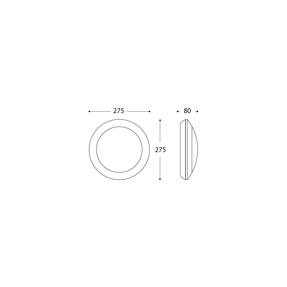 Φωτιστικό Οροφής - Τοίχου Εξωτερικού Χώρου σε Λευκό Ø27,5cm 1X60W E27 IP66 - BERTA FUMAGALLI