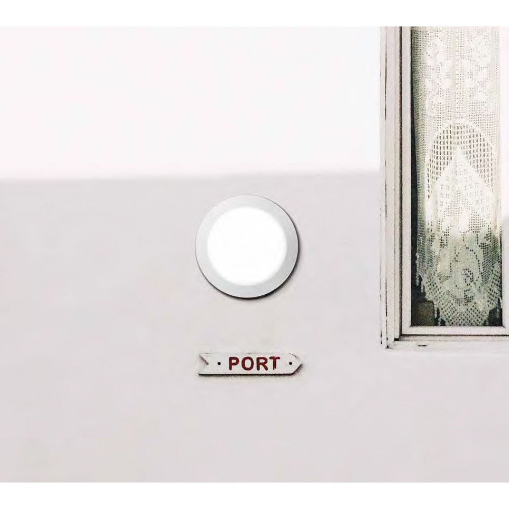 Φωτιστικό Οροφής - Τοίχου Εξωτερικού Χώρου σε Λευκό Ø27,5cm 1X60W E27 IP66 - BERTA FUMAGALLI