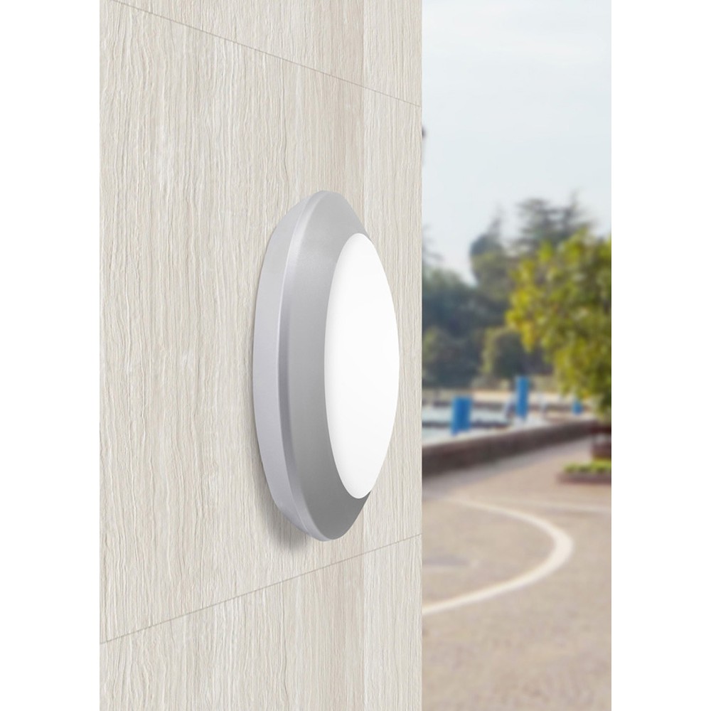 Φωτιστικό Οροφής - Τοίχου Εξωτερικού Χώρου σε Λευκό Ø27,5cm 1X60W E27 IP66 - BERTA FUMAGALLI