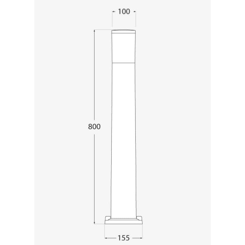 Κολωνάκι Σε Γκρι Χρώμα 800mm LED 1 X 6W E27 IP55 - AMELIA FUMAGALLI