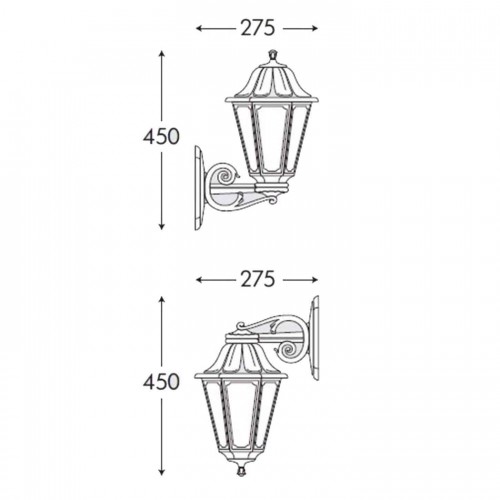 Φωτιστικό Απλίκα Εξωτερικού Χώρου Σε Μαύρο Χρώμα 1x E27 60W IP55 - BISSO/ANNA FUMAGALLI