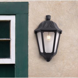 Φωτιστικό Τοίχου Εξωτερικού Χώρου Σε Μαύρο Χρώμα 1x E27 60W IP55 - IESSE FUMAGALLI
