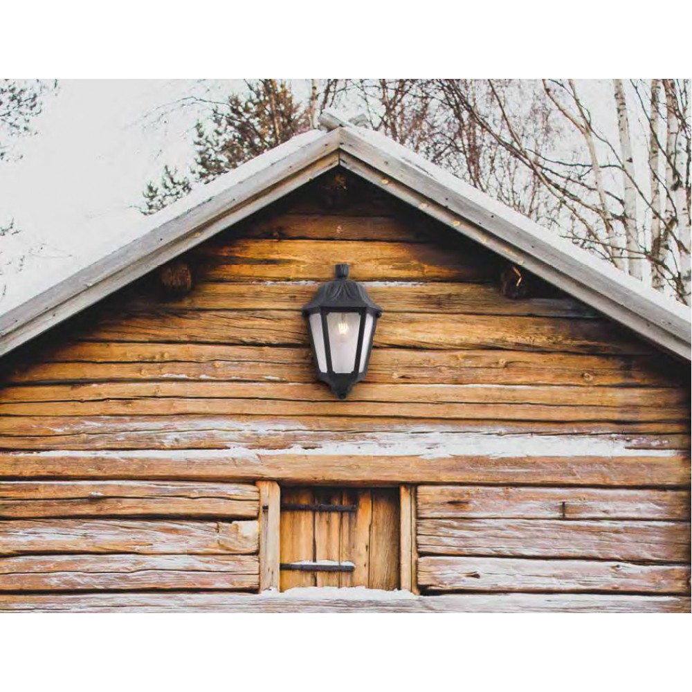 Φωτιστικό Τοίχου Εξωτερικού Χώρου Σε Μαύρο Χρώμα 1x E27 60W IP55 - IESSE FUMAGALLI