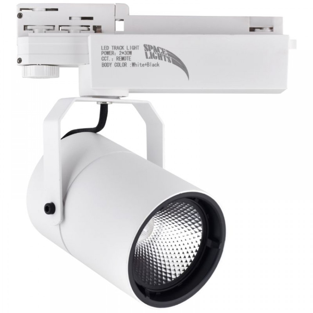 Professional LED Φωτιστικό Ράγας 4-LINE 30W COB KRONOS BLACK / WHITE DIMMABLE & COLOUR CHANGE CRI90 - Space Lights