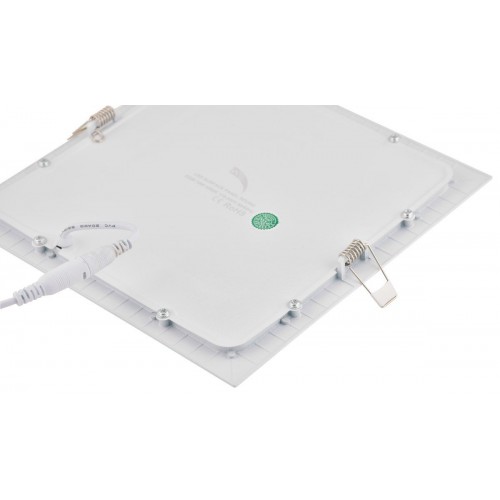 18W LED Slim Panel Χωνευτό Τετράγωνο 225x225 180° Λευκό Space Lights