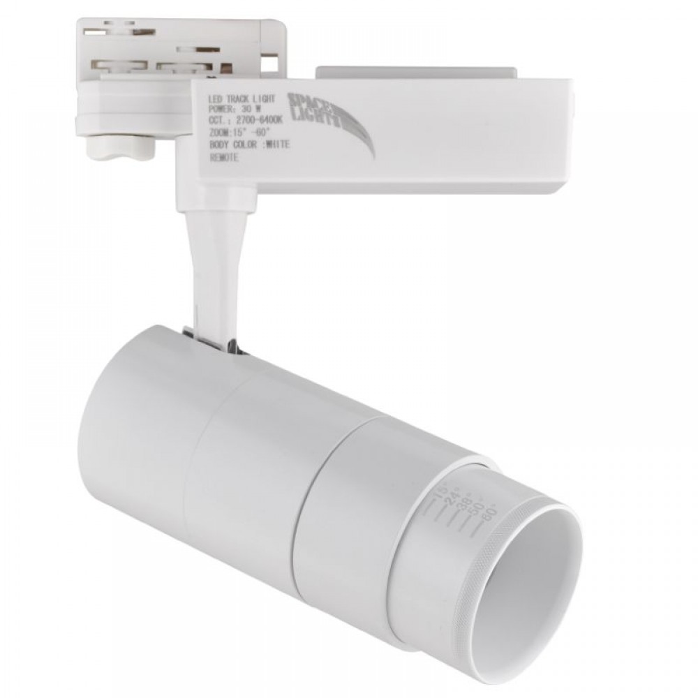 LED Φωτιστικό Ράγας 4-Line 30W COB Zoom-Dim Lumen Αλλαγή Kelvin Σε Λευκό Και Μαύρο Space Lights