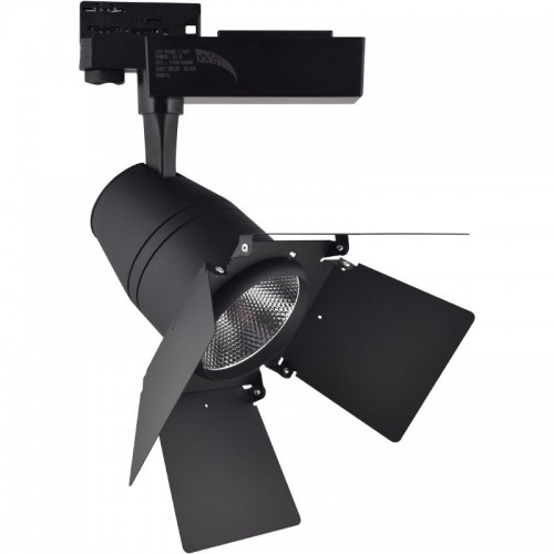 LED Φωτιστικό Ράγας 4-Line 30W COB Black Theatre DIM LM + Αλλαγή Kelvin Σε Λευκό Και Μαύρο Space Lights