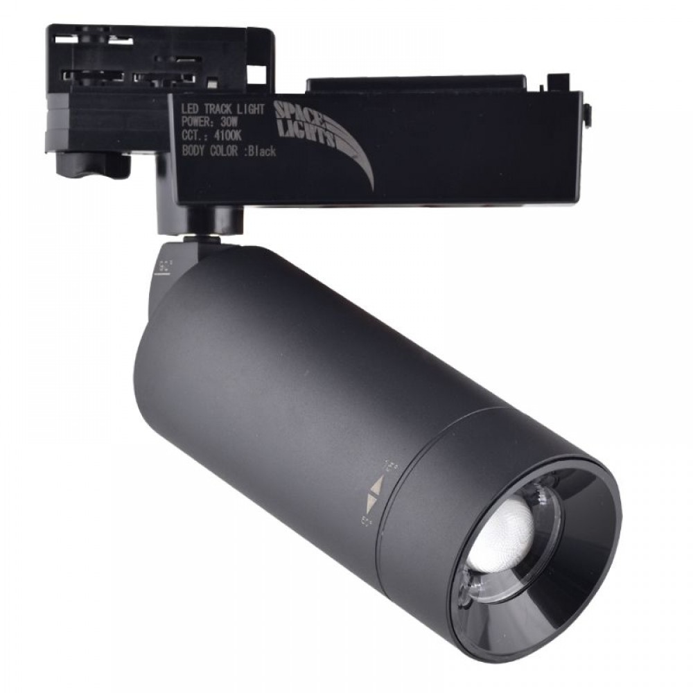 ΦΩΤΙΣΤΙΚΟ ΡΑΓΑΣ 4LINE 30W COB ZOOM BLACK NATURAL - Space Lights