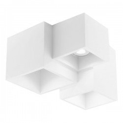 Πλαφονιέρα Γύψινη Τετράγωνη 3x GU10 7W SpotLight