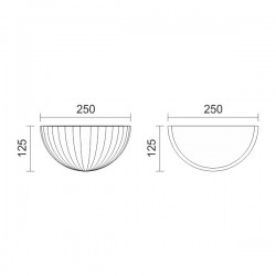 Γύψινη Απλίκα Ημικύκλιο 1x G9 10W SpotLight