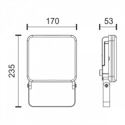 LED Προβολέας  BLUETOOTH 45W CCT RGB IP65 - Spotlight
