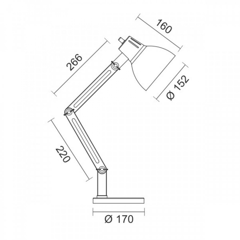 Φωτιστικό Γραφείου Μαύρο Και Ξύλο 1xE27 20W - Spotlight