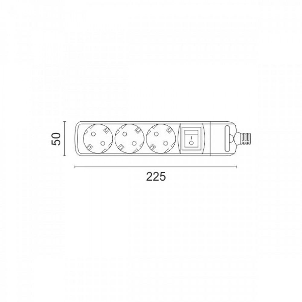 Πολύπριζο Χωρίς Καλώδιο Με Διακόπτη 3x Πρίζες - Spotlight
