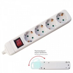 Πολύπριζο Χωρίς Καλώδιο Με Διακόπτη 4x Πρίζες - Spotlight