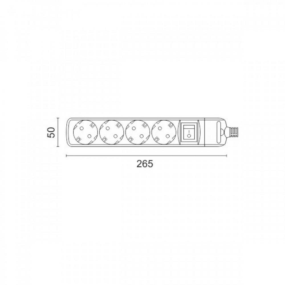 Πολύπριζο Χωρίς Καλώδιο Με Διακόπτη 4x Πρίζες - Spotlight