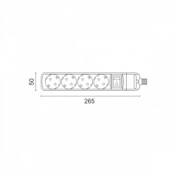 Πολύπριζο Χωρίς Καλώδιο Με Διακόπτη 4x Πρίζες - Spotlight
