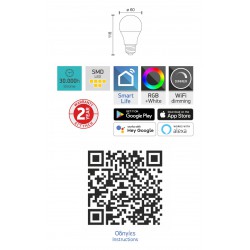 Λαμπτήρας LED E27 SMART WiFi 9W RGB - Spotlight