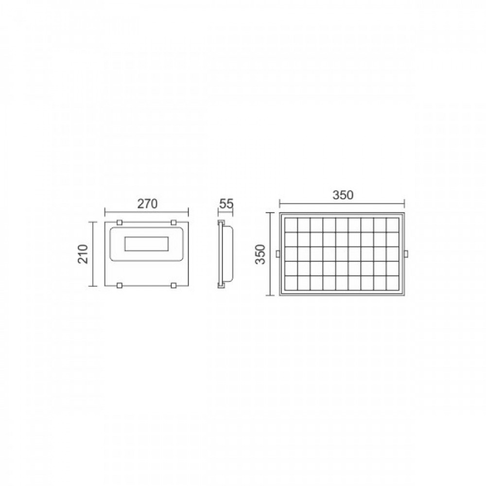 Ηλιακός Προβολέας LED SMD 100W 6000K IP65 Με Αισθητήρα - Spotlight