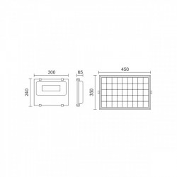 Ηλιακός Προβολέας LED SMD 200W 6000K IP65 Με Αισθητήρα - Spotlight