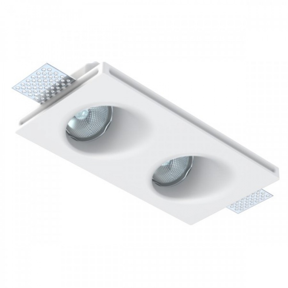 ΧΩΝΕΥΤΟ ΓΥΨΙΝΟ ΟΡΟΦΗΣ 2x GU10 max 10W - Spotlight