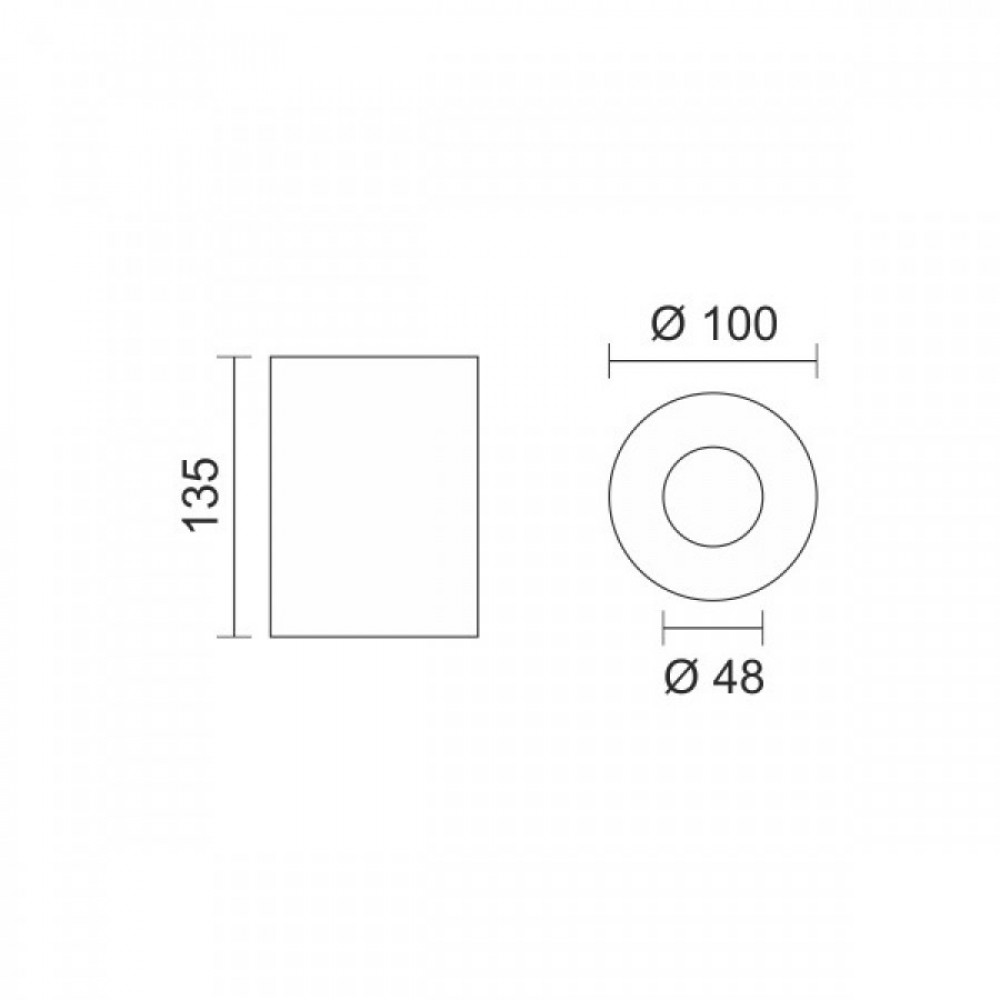 Σποτ Γύψινο Οροφής Στρογγυλό 1xGU10 10W - Spotlight