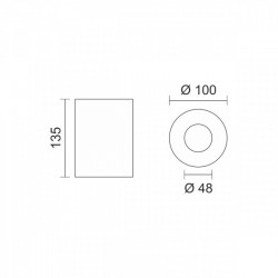 Σποτ Γύψινο Οροφής Στρογγυλό 1xGU10 10W - Spotlight