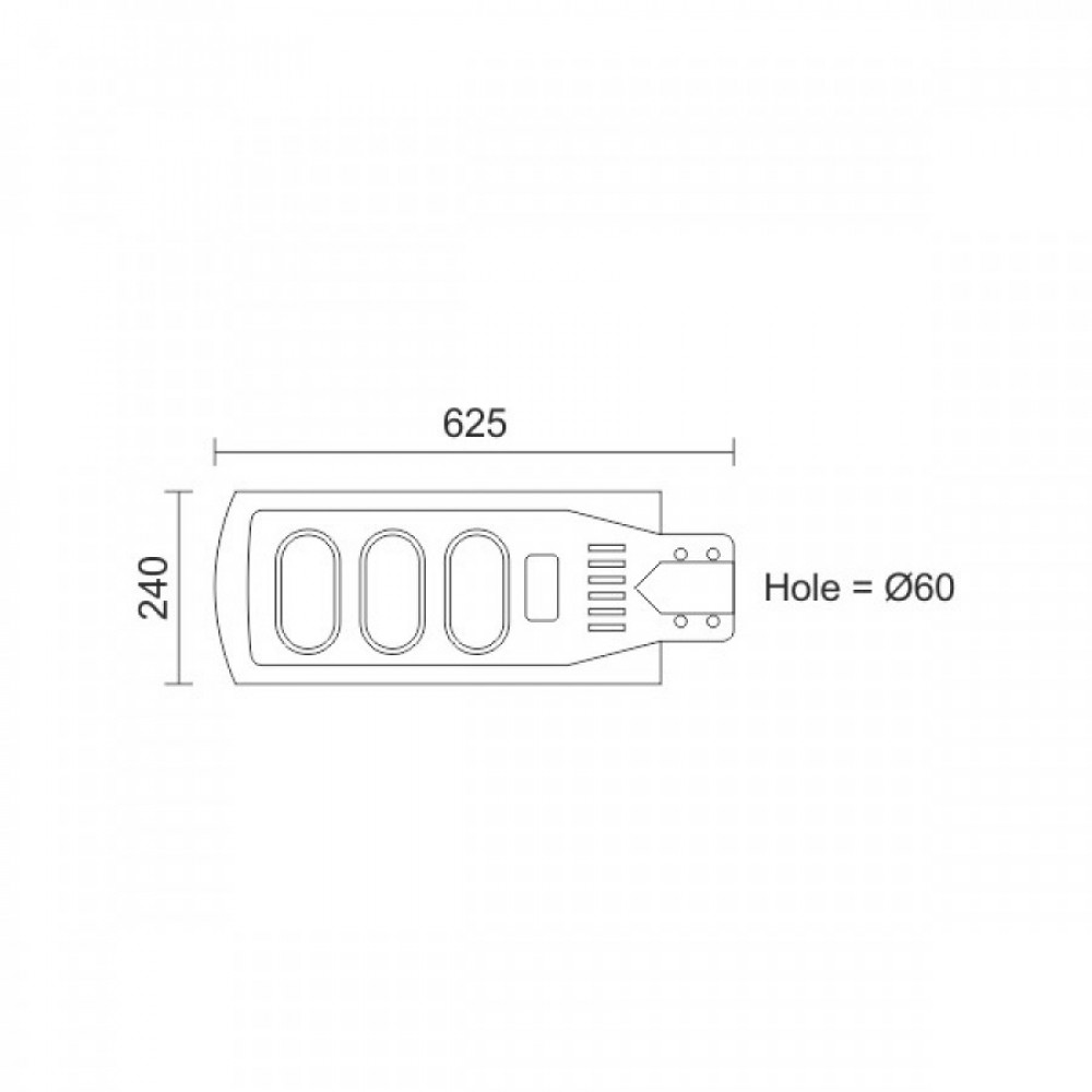 ΗΛΙΑΚΟ ΦΩΤΙΣΤΙΚΟ ΔΡΟΜΟΥ LED 60W 6000K - SpotLight