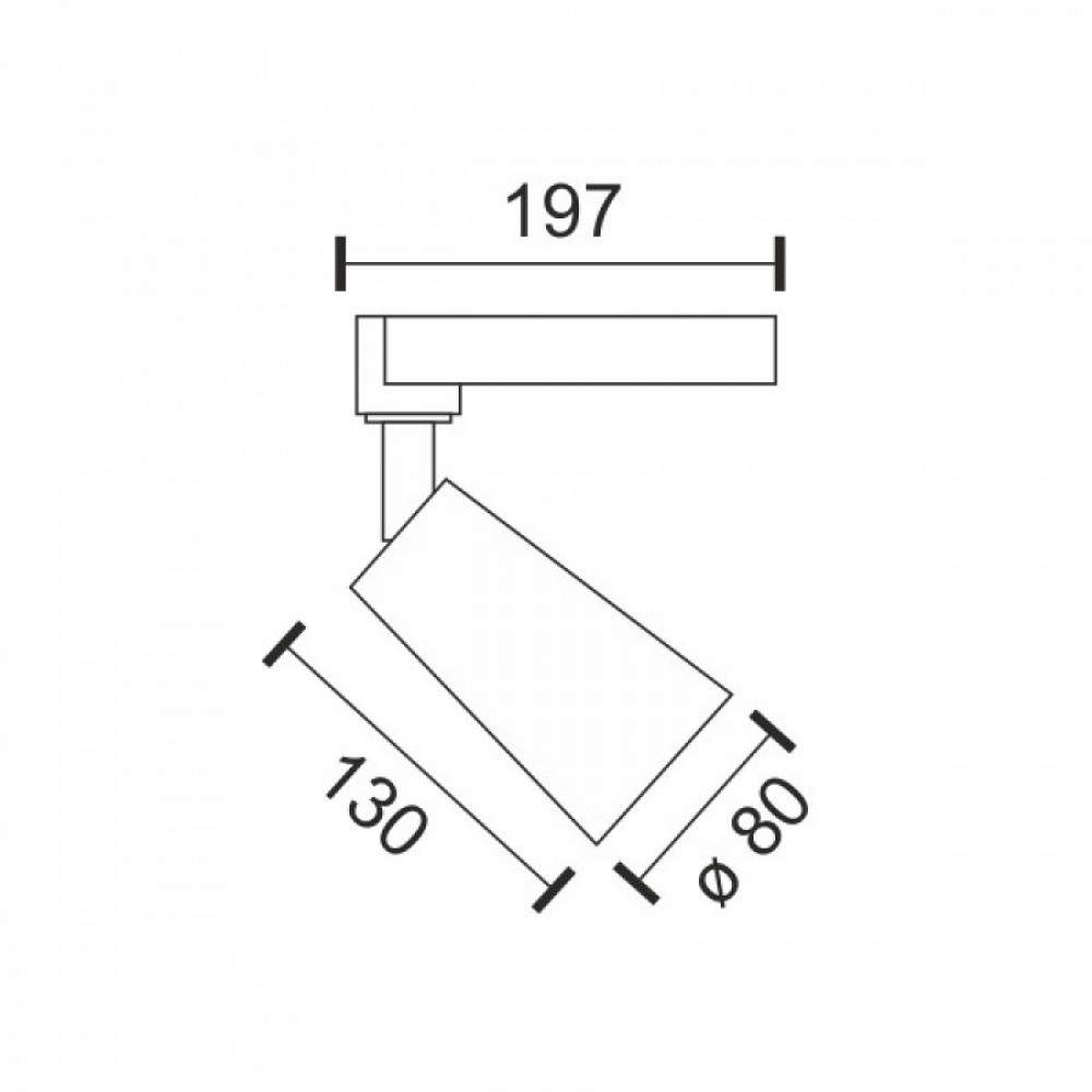 ΦΩΤΙΣΤΙΚΑ ΡΑΓΑΣ LED ΜΟΝΟΦΑΣΙΚΑ 30W 3000K Θερμό Λευκό - Μαύρο - Spotlight