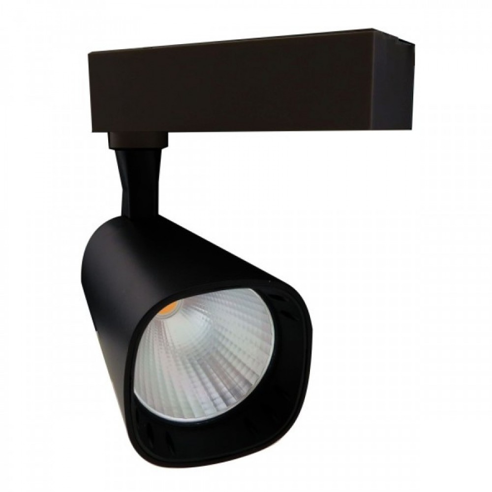 ΦΩΤΙΣΤΙΚΑ ΡΑΓΑΣ LED ΜΟΝΟΦΑΣΙΚΑ 30W 3000K Θερμό Λευκό - Μαύρο - Spotlight