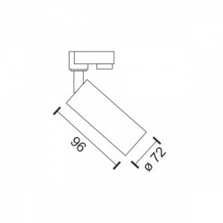 Φωτιστικό Ράγας Τριφασικό Σποτ Λευκό 1xGU10 max 10W Spotlight