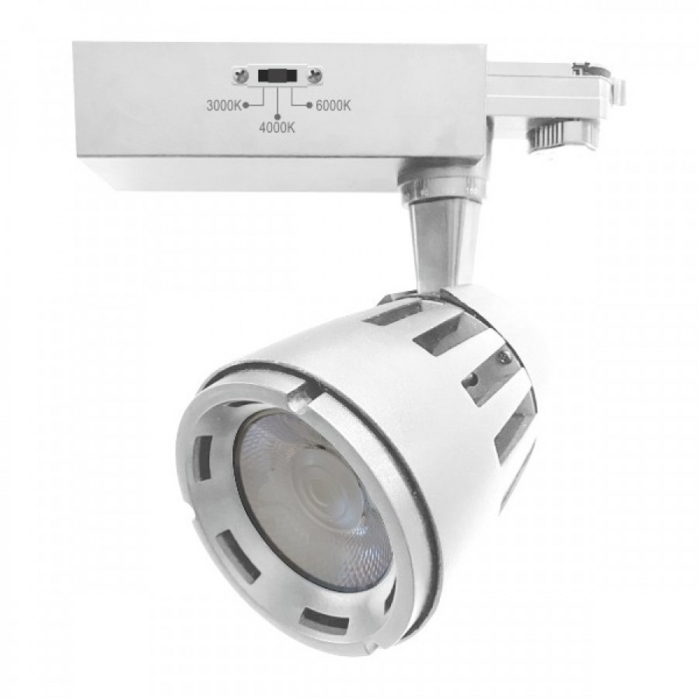 ΣΠΟΤ ΡΑΓΑΣ 3 ΦΑΣΕΙΣ LED CCT 20W 3000K | 4000K | 6000K ΛΕΥΚΟ Spotlight