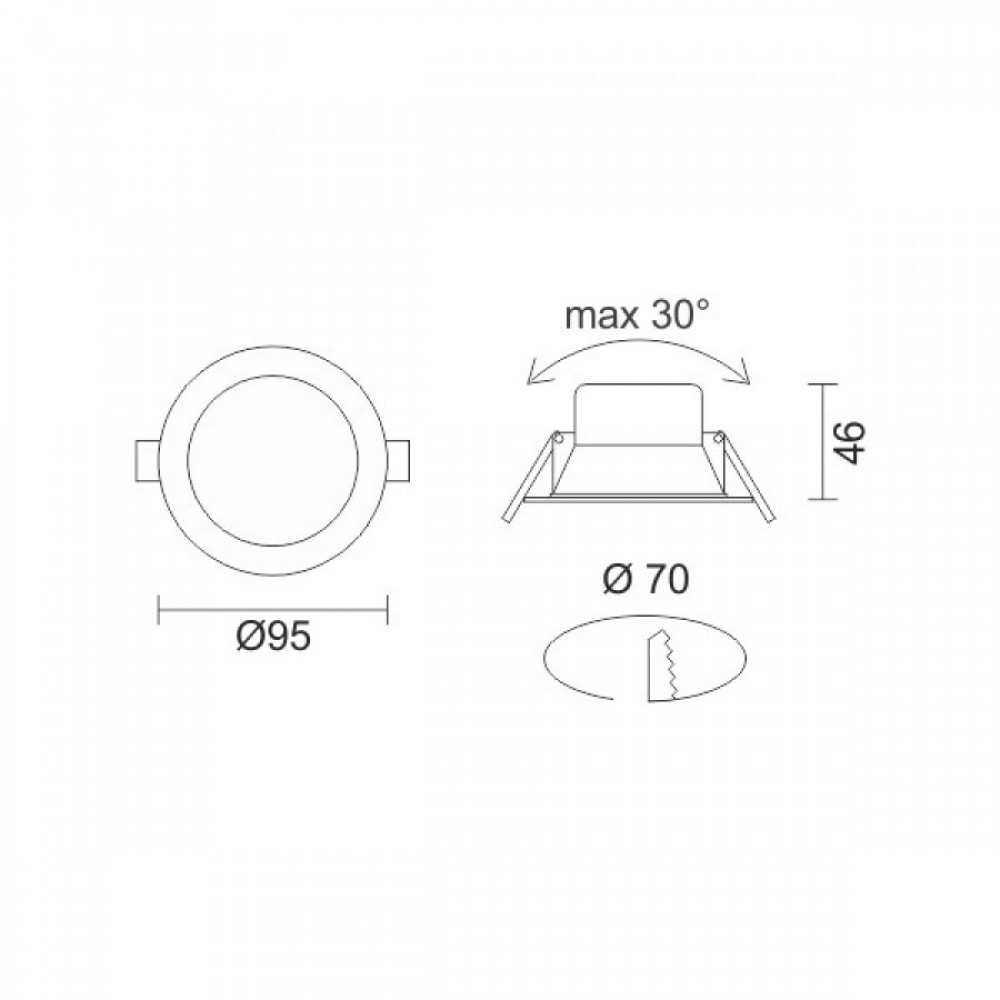 ΧΩΝΕΥΤΟ LED ΟΡΟΦΗΣ CCT ΠΕΡΙΣΤΡΕΦΟΜΕΝΟ 7W 3000K | 4000K | 6000K Στρογγυλό SpotLight