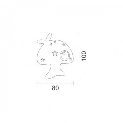 LED Φωτιστικό Νυκτός Ψαράκι Ροζ 0,5W Spotlight