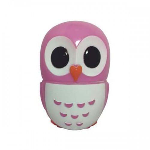 LED Φωτιστικό Νυκτός Κουκουβάγια Ροζ 1W Spotlight