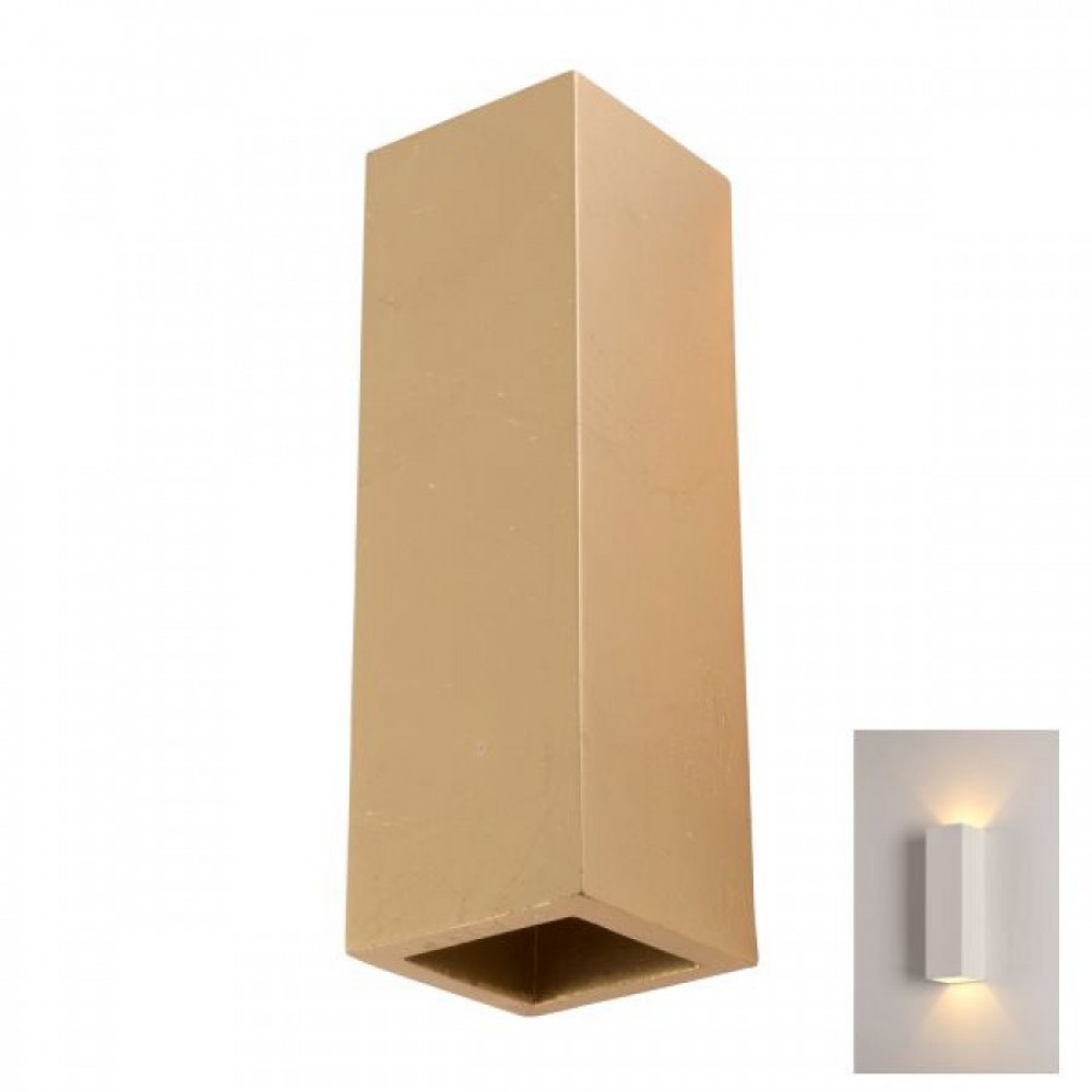 Γύψινο Φωτιστικό Τοίχου Δίφωτο Χρυσό 2xGU10 SpotLight