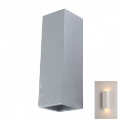 Γύψινο Φωτιστικό Τοίχου Δίφωτο Ασημί 2xGU10 SpotLight