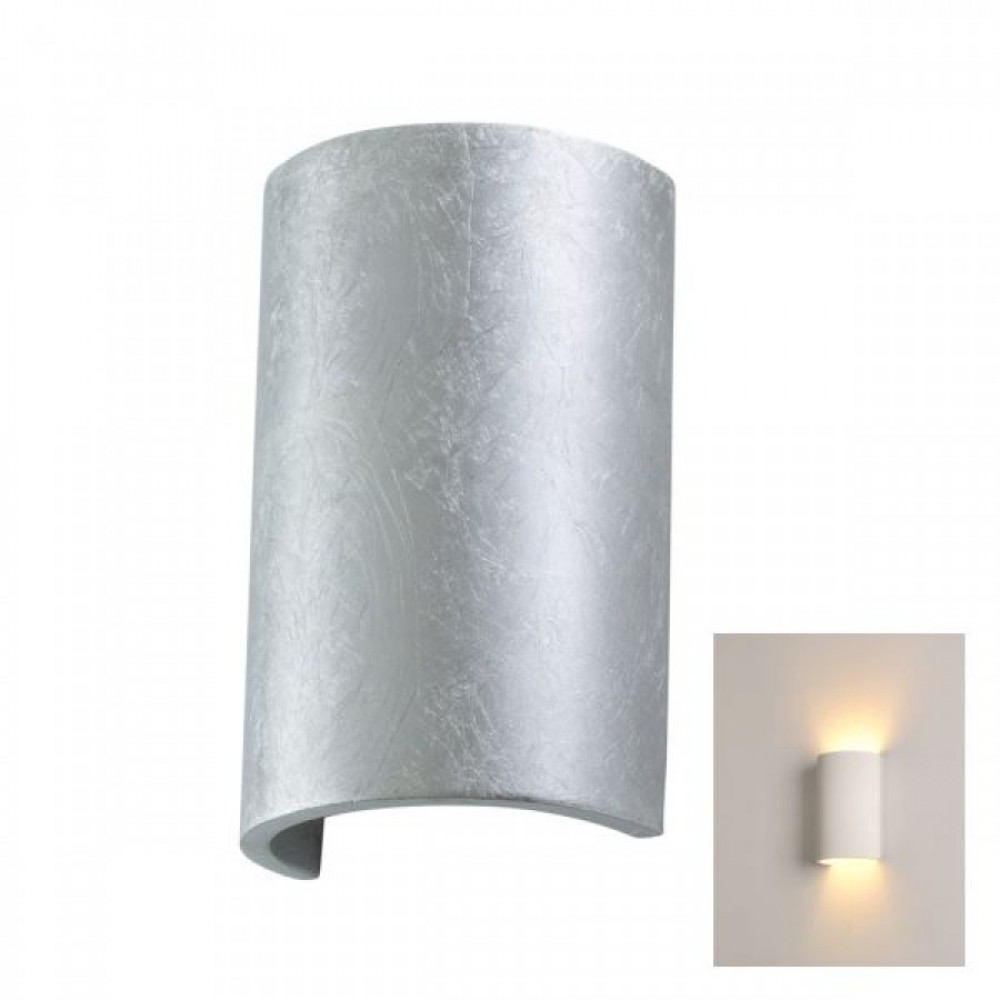Γύψινο Φωτιστικό Τοίχου Ασημί G9 SpotLight