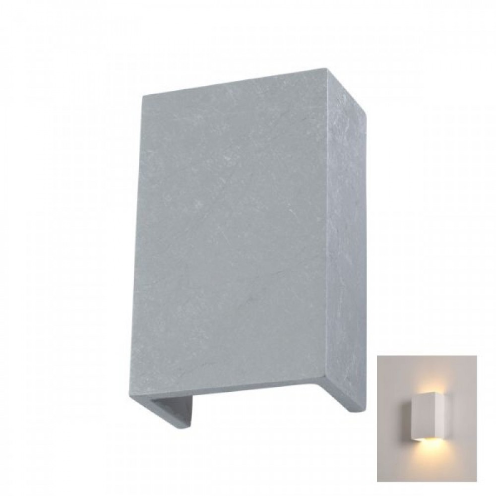 Γύψινο Φωτιστικό Τοίχου Ασημί G9 SpotLight