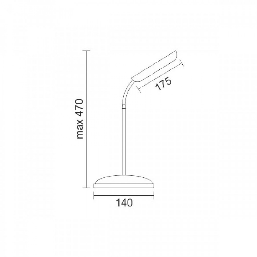 LED Φωτιστικό Γραφείου Εύκαμπτο Σε Μαύρο Χρώμα Με Διακόπτη 5W 4000K Spotlight