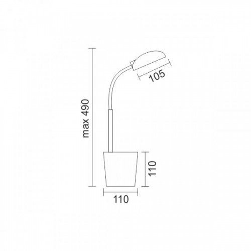 LED Φωτιστικό Γραφείου Εύκαμπτο Με Διακόπτη Σε Λευκό Χρώμα 5W 4000K Spotlight