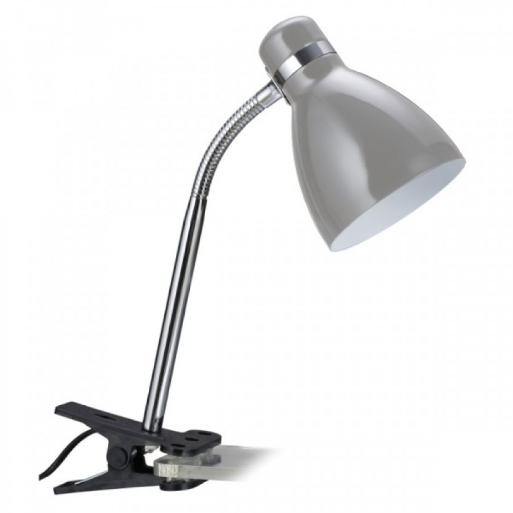 Φωτιστικό Γραφείου Με Κλιπ Ασημί 1x E27 LED 20W max Spotlight